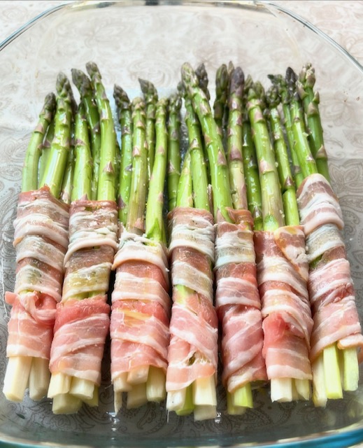 Asperges vertes au four