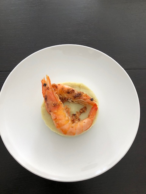 Purée de patates douces à cher blanche